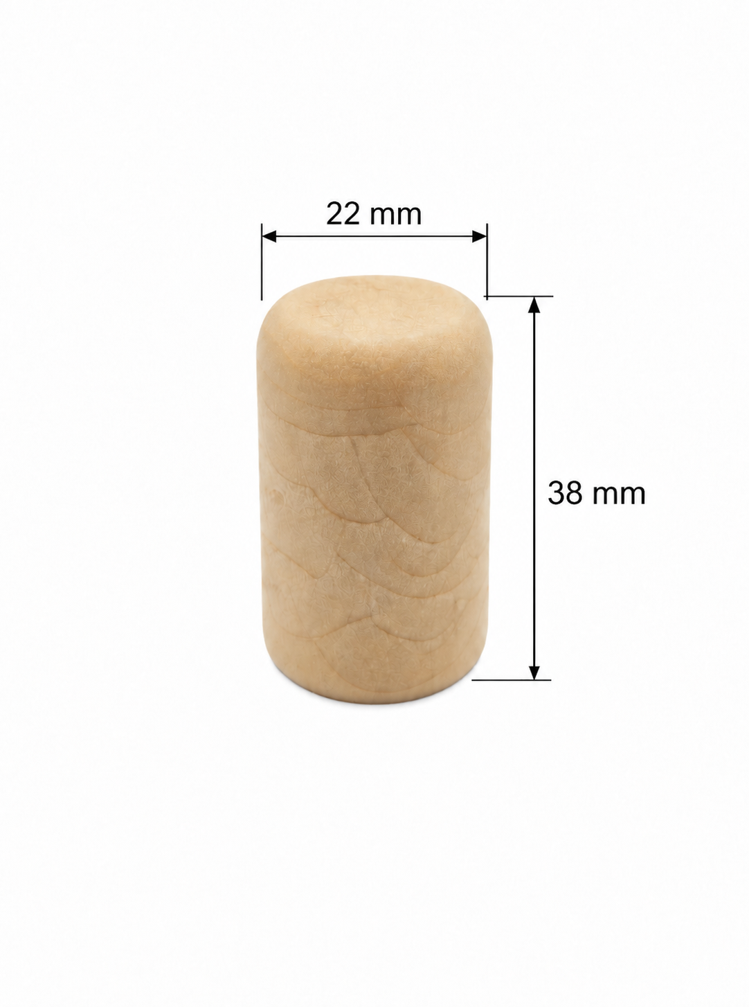 Tapón corcho sintético 22 x 38 mm 100 piezas
