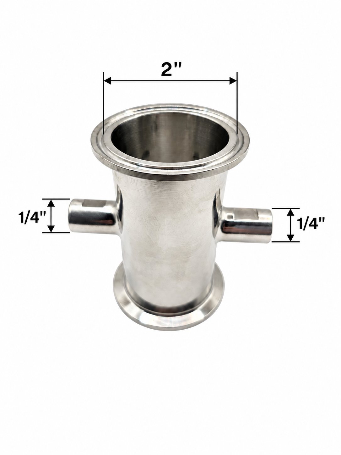 Inyector triclamp 2" con entrada de 1/4"