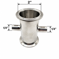 Inyector triclamp 2" con entrada de 1/4"