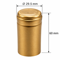 Cápsula PVC Color Oro / Dorado 29.5x60mm - Paquete de 100 pz