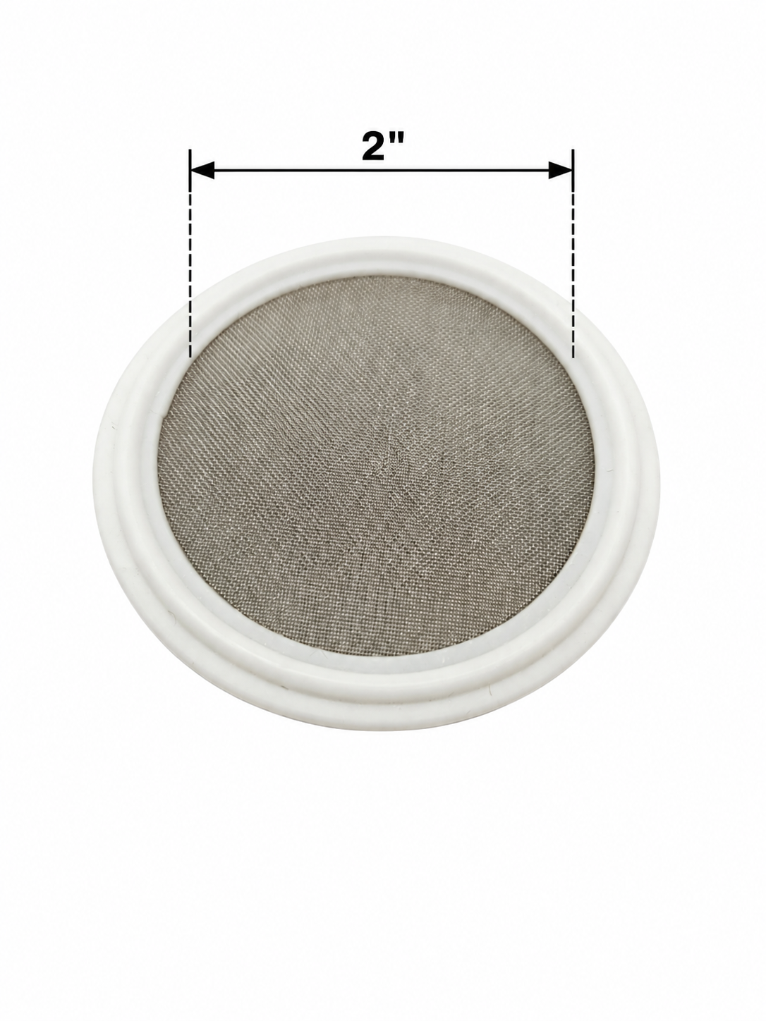 Empaque Tri-Clamp con pantalla de malla de acero inoxidable 2" pulgadas (60 mesh)