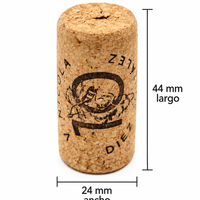Corcho Microaglomerado 44x24mm - Lafitte - Personalizado Vinícola Diez Gonzalez - Paquete 1000 Pz