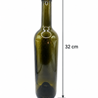 Botella de vidrio 750ml - ECOVA2 Clásica Verde Antique - Caja de 12 piezas
