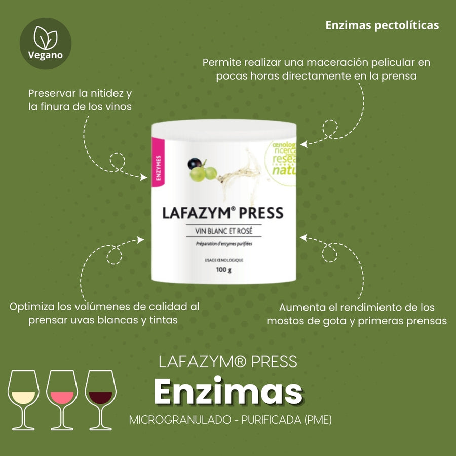 Enzimas Lafazym Press Vinos Blancos o Rosados