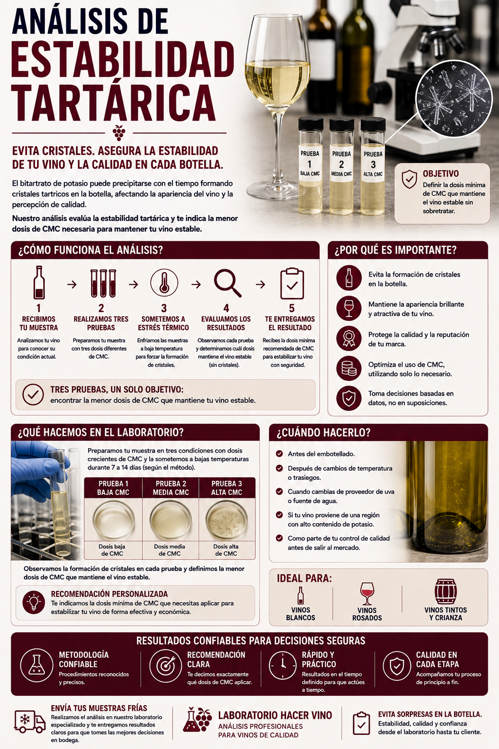 Análisis para vino