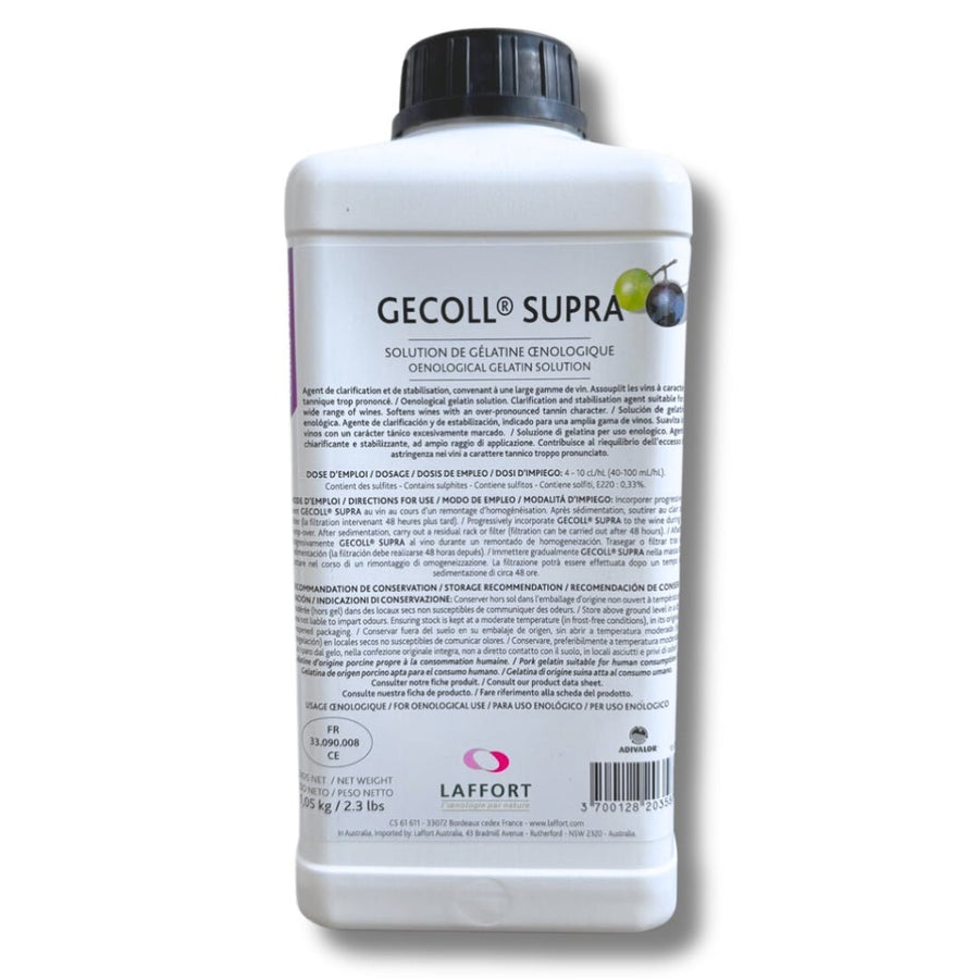 Gelatina clarificante de vino Gecoll Supra de Laffort - Hacer Vino