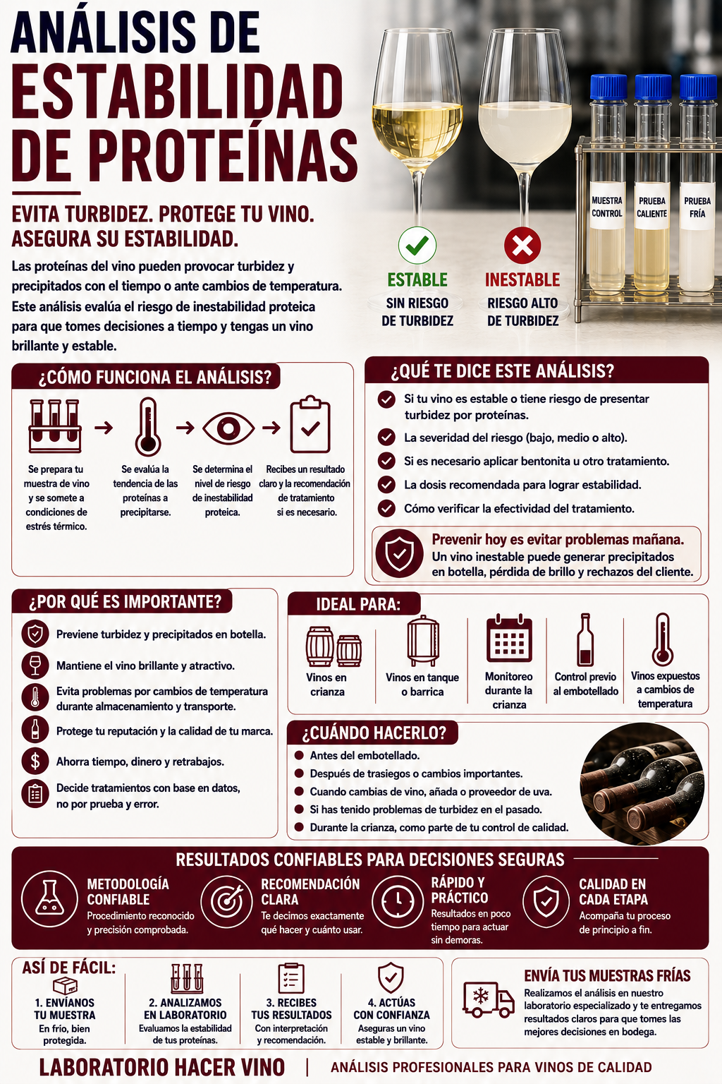 Análisis para vino