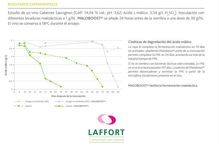 Activador de bacterias lacticas - Nutriente para maloláctica MALOBOOST - Hacer Vino